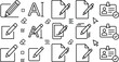© MDSAIFUL - Document edit and contract signature vector icon set featuring pencil font note tablet contract profile badge id checkmark.