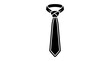 © XZIG IOVANS PRATAMA  - Black necktie silhouette icon representing formal business wear and professional attire