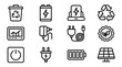 © Ihik - Eco Energy Icons: Solar, Battery, Recycle, Power, Charger, Monitor, Switch