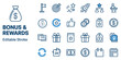 © Chayan - Collection of financial bonus and rewards icons with editable stroke business editable marketing incentive currency calendar shopping strategy