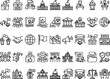 © BD RINA - Hand drawn political and civil society concept icons with politics democracy government election parliament