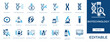 © VectorVibe - Biotechnology  Icon Set. Genetics and Biochemistry Science, Molecular Research and DNA Technology Solid Glyph Elements