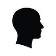 © Litonkumar - Face Profile Solid Silhouette Icon for Human Anatomy