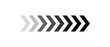 © Malik Hammad  - Horizontal row of chevron arrows with a smooth gradient transition from light gray to solid black isolated on transparent background with horizontal sequence eight linear pattern PNG