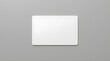 © Sido - Blank White Rectangular Card with Rounded Corners Centered on a Plain Gray Background Studio Shot