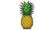 © Sendy - Fresh tropical pineapple vector illustration isolated on white background. Perfect for summer designs, healthy food concepts, and exotic fruit graphics