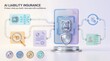 © abdul studio - Digital risk management concept showing artificial intelligence liability insurance process with legal protection and privacy coverage elements