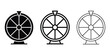 © MYF - Wheel of fortune icon silhouette vector, bold outline and line art isolated illustration