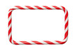 © Michael - Candy cane frame with red and white stripes creating a festive holiday border element for winter season designs