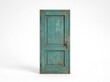 © Loli - Weathered Vintage Teal Wooden Door on White Background