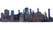 © Iura - Diverse skyscrapers with illuminated windows, isolated on transparent background