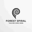 © Stylee - Minimalist curly fern frond representing organic growth, health, and nature's geometry.