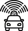 © M.Chowdhury - Autonomous self driving car radar and sensor technology icon with autonomous technology transport automated