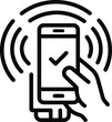 © M.Chowdhury - Mobile payment and wireless near field communication icon with wireless technology transfer transaction