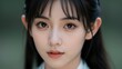 © CrazyJuke - Ancient Beauty's Gaze: A young woman with delicate features and traditional attire holds a timeless allure, her eyes conveying a sense of mystery and grace.