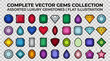 © Andreas - Vector gems collection showcases assorted luxury gemstones in a flat illustration style.
