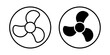 © Charles - Fan Icon represents cooling systems, home appliances, and air circulation with an editable outline vector illustration.