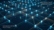 © creativestore - Abstract digital network grid with glowing blue nodes and connecting lines