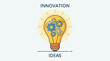 © Artify - Innovation and Ideas Concept with Light Bulb and Gears Illustration