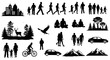 © Jangan - Collection of Silhouettes Depicting Human Activities and Nature Scenes.