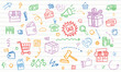 © kimberrywood - Super Sale Discount Tag and Retail Shopping Lined Paper Wallpaper