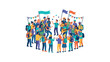 © oxva - Diverse group of people celebrating together.