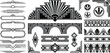 © Mohammad - Art deco vector design elements set with geometric borders frames dividers corners and vintage 1920s luxury ornaments