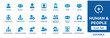 © abdur - Human and people icon set for corporate communication networking and business team management
