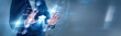 © CyberFrame - Education founder touching virtual screen with learning icons for EdTech, connecting teachers, students, courses, apps, exams, analytics, and digital classroom experiences worldwide today.
