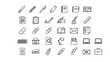 © Kapilbiswas - Comprehensive office and stationery icon collection for professional planning and work
