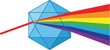 © Robiul - Prism refracting light spectrum vector illustration with rainbow colors