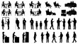 © Sameera - Architectural People Silhouette Collection with Indoor Lifestyle and Business Vectors