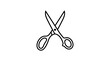 © Jung - Vector illustration of sharp scissors cutting through air with blades