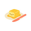 © daksarupa - Smiling block of yellow butter.
