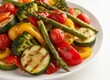 © Alex Pios - Grilled Vegetable Medley on White Plate