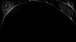 © Rina Graphic - Spooky Halloween Spider Web Border on Black Background with Copy Space