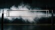 © mr_vact - Dramatic volleyball net in dark sports arena with smoke effects