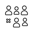© MASUDA - Staff reduction icon representing layoffs and human resources change.