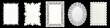 © MakeStories.com - set of paper and lace doily white oval rectangular frame