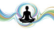 © SeoBraga - Person meditating in lotus pose with abstract colorful energy waves