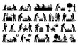 © MdShojib - Urban Gardening Vector Illustration Set with Community Garden Silhouettes Sustainable Green City and Eco Farming Icons