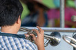© NongEngEng - Musician playing trumpet during live performance Close up of brass instrument skilled hands creating music for entertainment concert cultural events