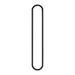 © Uzzal - Minimalist vector icon illustration of a tongue depressor medical examination tool featuring clean continuous line art outline style perfect for healthcare applications and medical design projects