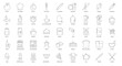 © ahmad - Minimalist kitchen and food line icons set on white background