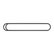 © Humayun - Vector icon of a wooden tongue depressor with rounded ends, minimalist black outline illustration for medical tools and dental care, scalable graphic design element for healthcare.