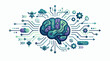 © qilak - Digital brain with circuits gears clouds and bots