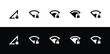 © Maria - Secure Wi-Fi signal and padlock icons for network security and mobile app ui, flat vector set