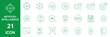 © Hike Studio 6 - artificial intelligence line icons set, technology vector outline symbols, neural network, brain, data, machine learning elements on transparent background