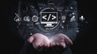 © InfiniteFlow - Modern web development concept featuring coding symbols, web development process, web development interface, and web development tools with futuristic design. Elide