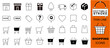 © 884 - 細線ラインアイコン　ECサイトやオンラインショップのUIデザインに！ショッピングカートや買い物かご、店舗、クーポン、配送トラックなどの通販用アイコン素材セット（Webサイトやアプリ、バナーデザイン用のミニマルベクター）